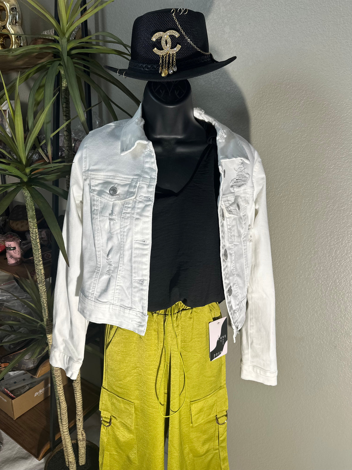 Black V Neck Knotted Shoulder Top