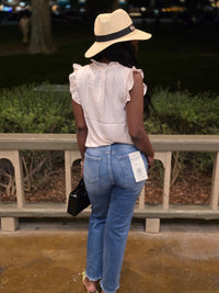 Risen High Rise Slim Straight Jeans