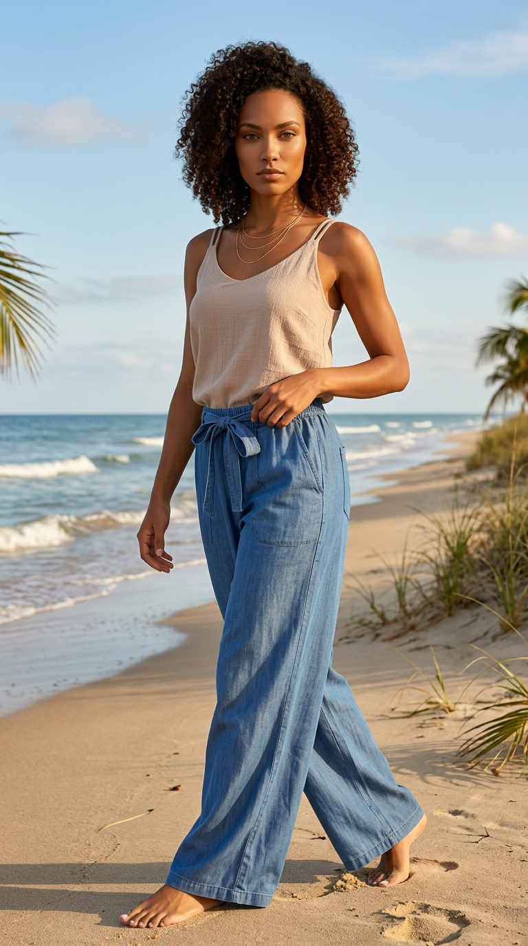 Breezy Chambray Pants