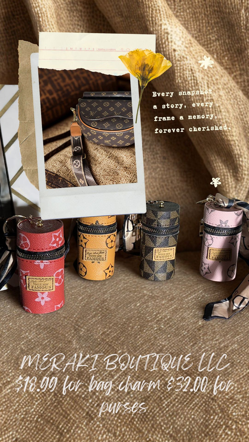 Faux Leather Purse Charms