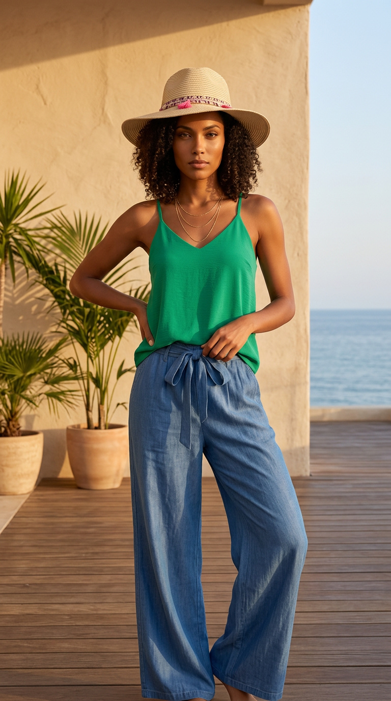 Breezy Chambray Pants