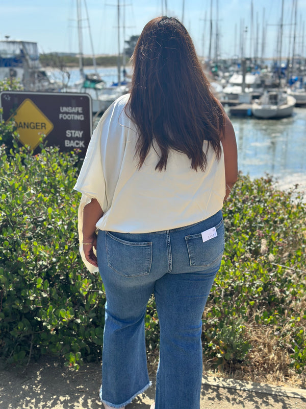 Risen Plus Size High Rise Front Seam