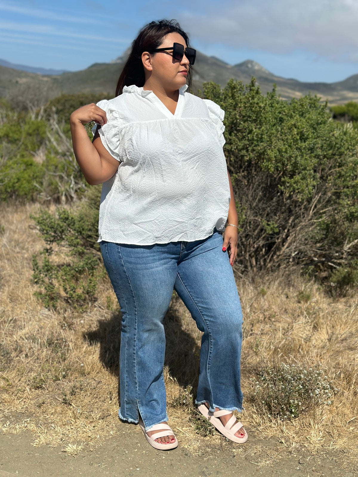 Risen Plus Size High Rise Front Seam