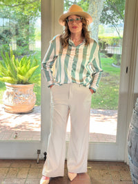 Striped Breeze Button-Up