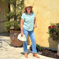 Risen High Rise Slim Straight Jeans