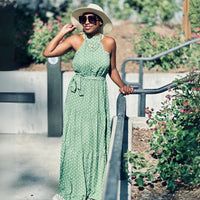 Women's Polka Dot Maxi Dress