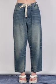 Very Jean Washed Denim Barrel Pants