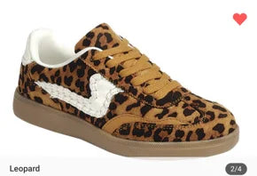 Leopard Stitched Stripe Sneaker